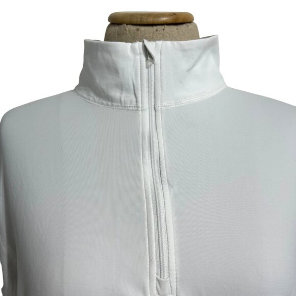 Bloq-Uv White Long Sleeve 1/4 Zip Pullover Shirt X-Large Womens Activewear - Picture 2 of 10